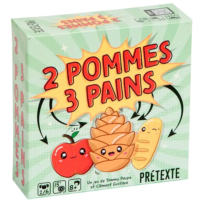 2 pommes 3 pains - observation et rapidité - boite de jeu