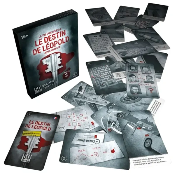50 clues - escape game - contenu d'une boite