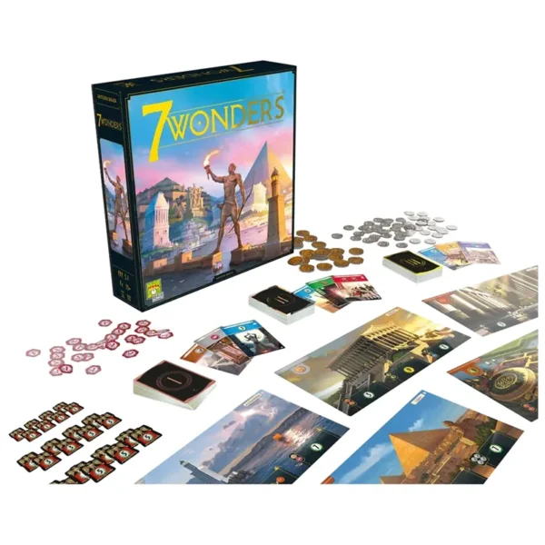 7 wonders - réflexion et stratégie - contenu de la boite