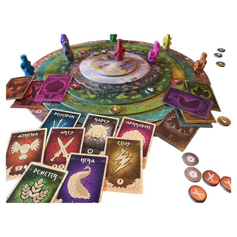 Above - jeu de réflexion et de stratégie - plateau et cartes divinités