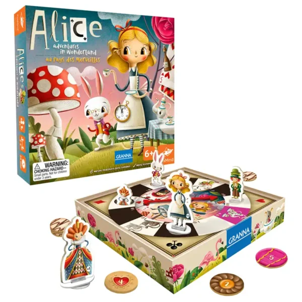 Alice au pays des merveilles - réflexion et stratégie - contenu de la boite