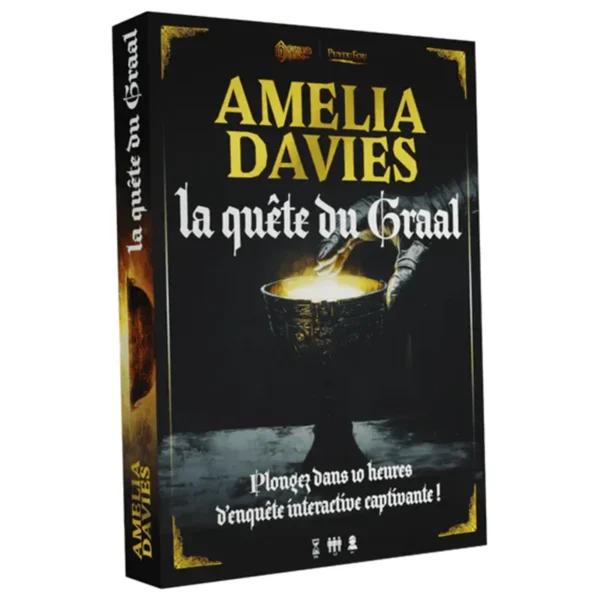 Amelia Davies - la quête du Graal - réflexion et stratégie - boite de jeu