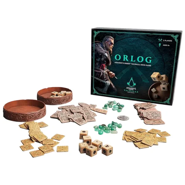 Assassin's Creed Valhalla : Orlog dice game - réflexion et stratégie - contenu de la boite