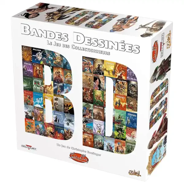 Bande dessinées : le jeu des collectionneurs - réflexion et stratégie - boite de jeu