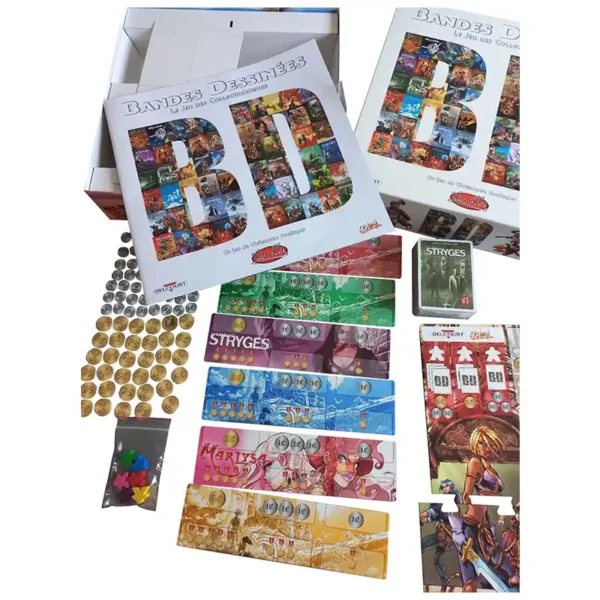 Bande dessinées : le jeu des collectionneurs - réflexion et stratégie - contenu de la boite