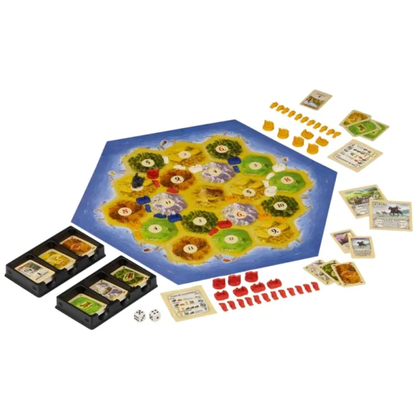Catan - réflexion et stratégie - contenu de la boite