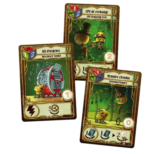 Clockworker - réflexion et stratégie - cartes