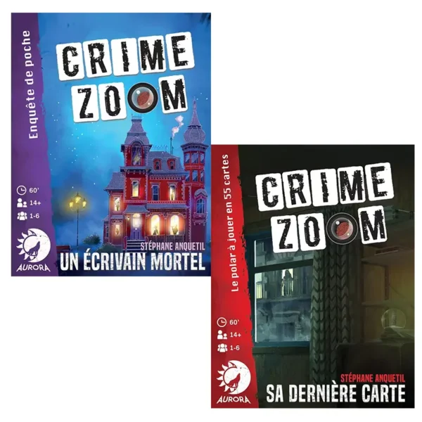 Crime zoom - réflexion et déduction - boites de jeu