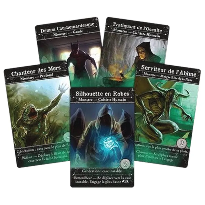 Horreur à Arkham - réflexion et stratégie - cartes