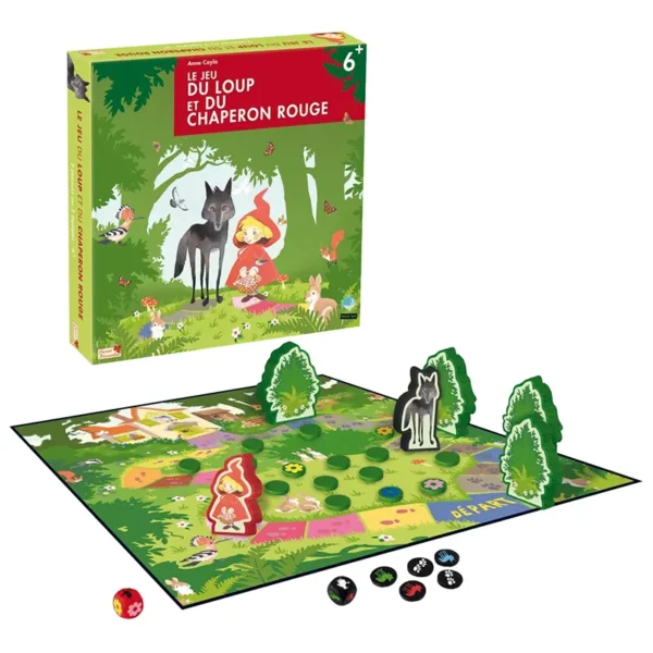 Le jeu du loup et du chaperon rouge - mémoire et stratégie - contenu de la boite