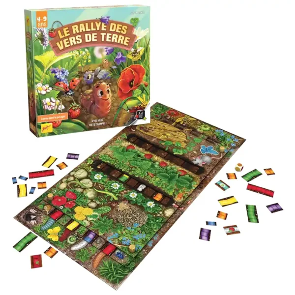 Le rallye des vers de terre - ambiance - contenu de la boite