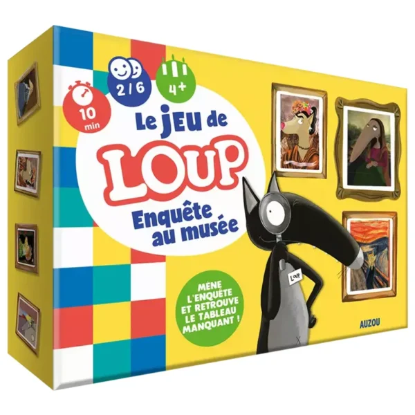 Loup - Enquête au musée - réflexion et déduction - boite de jeu