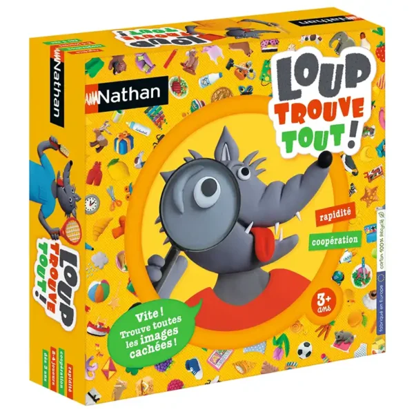 Loup trouve tout - observation et rapidité - boite de jeu