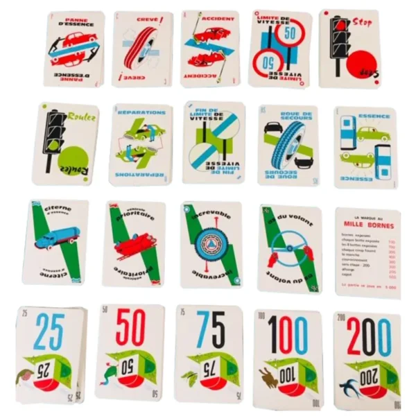 Mille bornes - classique revisité - cartes