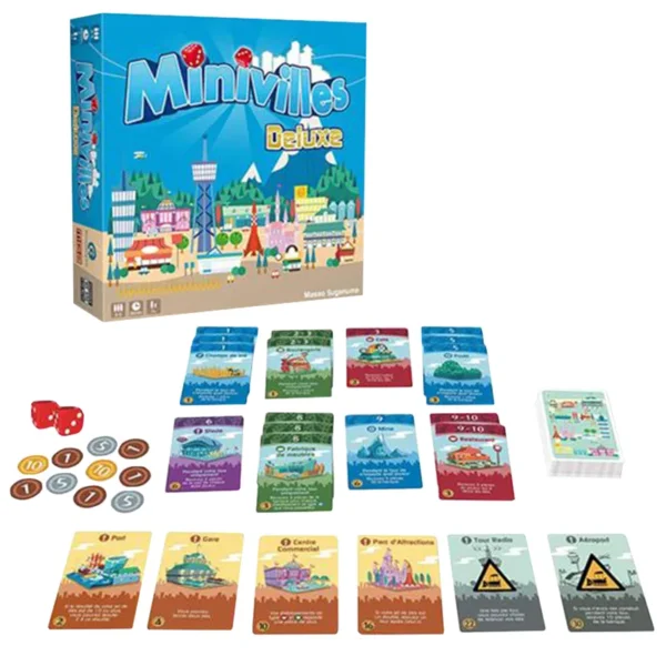 Minivilles deluxe - réflexion et stratégie - contenu de la boite