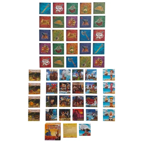 Missions pirates - mémoire et déduction - contenu de la boite