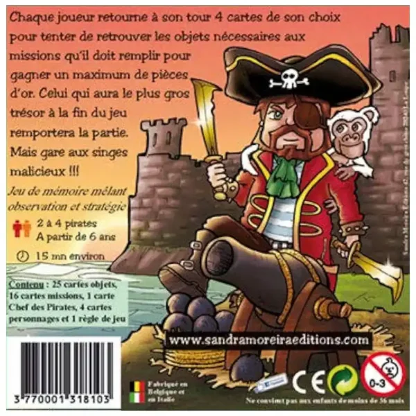 Missions pirates - mémoire et déduction - doc de la boite