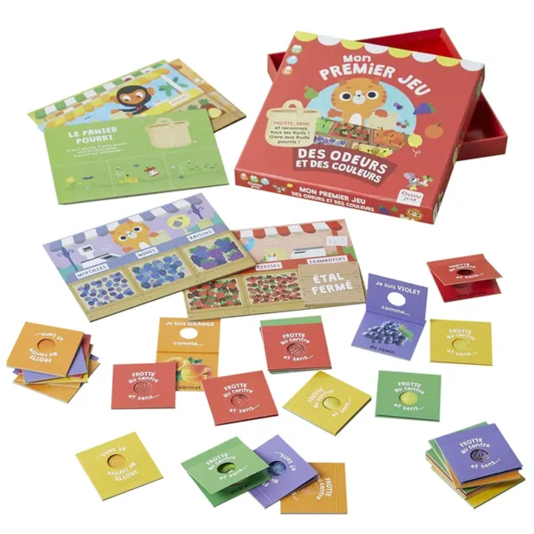 Mon premier jeu des odeurs et des couleurs - réflexion et déduction - contenu de la boite