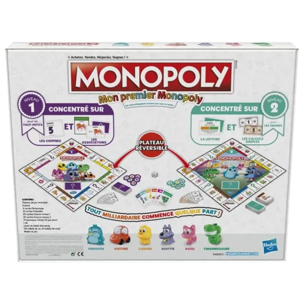 Mon premier monopoly - classique revisité - dos de la boite
