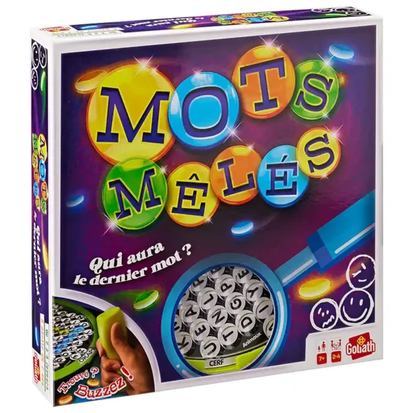 Mots mêlés - observation et rapidité - boite de jeu
