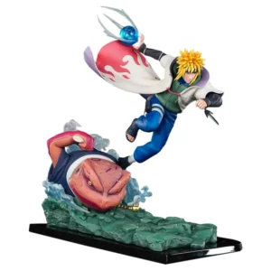 Figurine en résine de Minato Namikaze avec Gamabunta - sous licence officielle