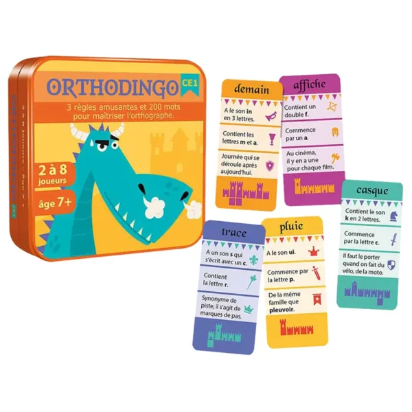 Orthodingo CE1 - éducatif - contenu de la boite