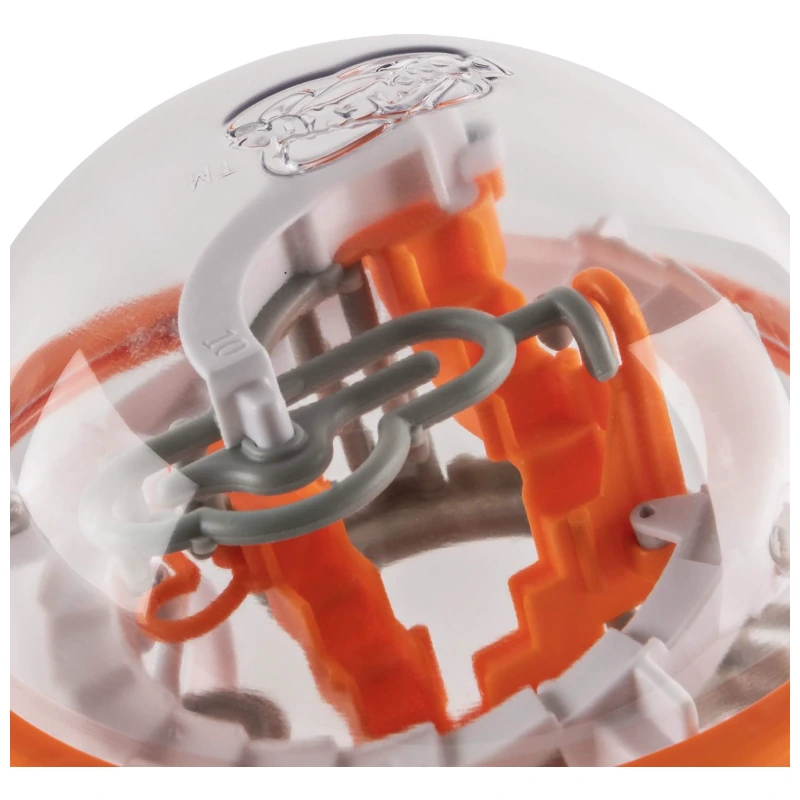 Perplexus Go orange - Jeu d'adresse - vue en détail de la sphère