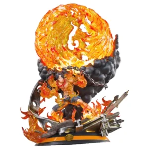 Figurine en résine de Portgas D. Ace, connu sous le nom de Ace aux poings Ardents - sous licence officielle
