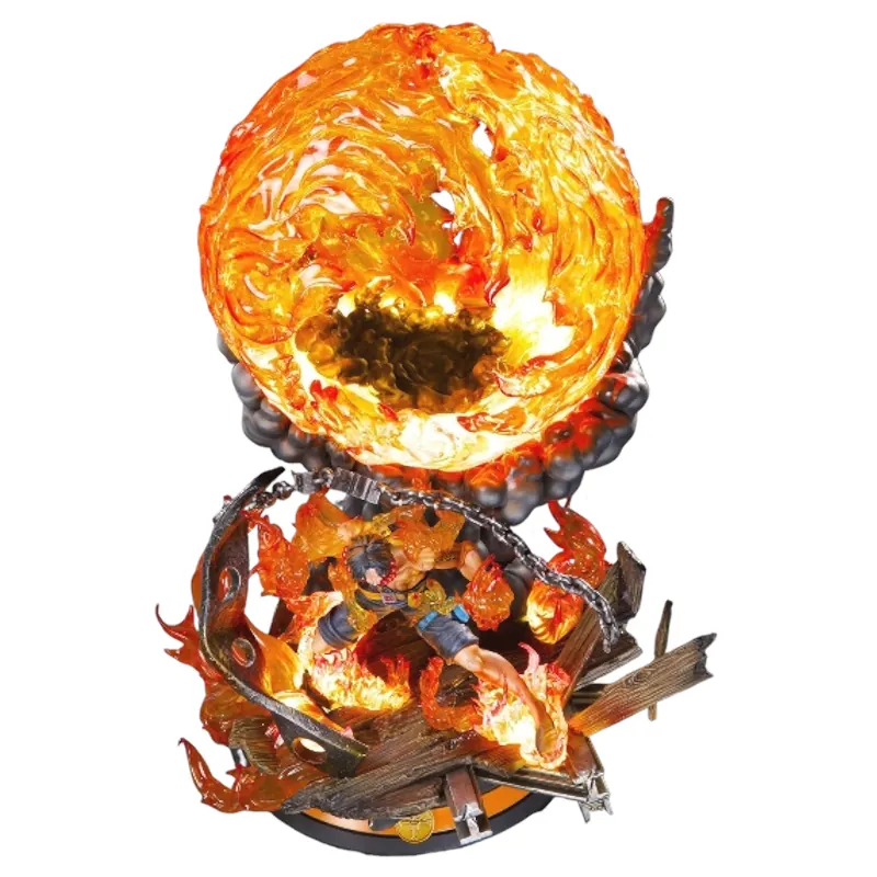 Figurine en résine de Portgas D. Ace, connu sous le nom de Ace aux poings Ardents - sous licence officielle