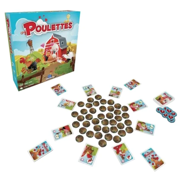 Poulettes - observation et rapidité - contenu de la boite