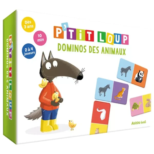 P'tit Loup - Dominos des animaux - classique revisité - boite de jeu