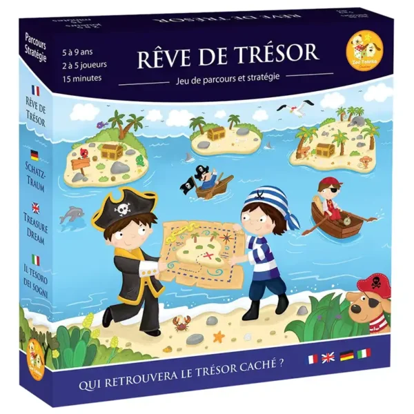 Rêve de trésor - réflexion et stratégie - boite de jeu