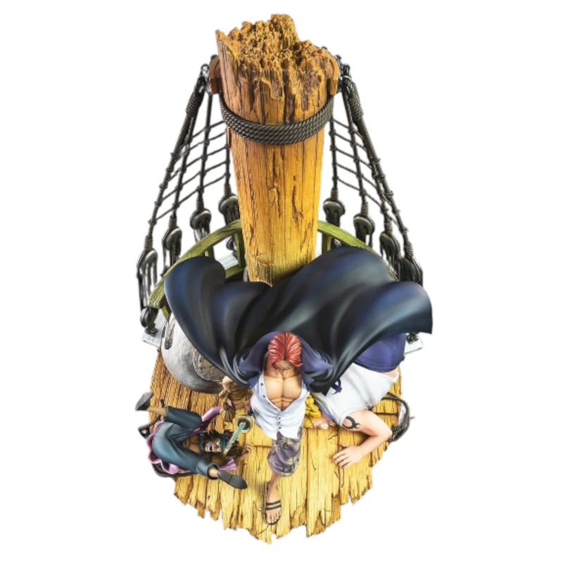 Figurine en résine de Shanks en route pou voir Barbe Blanche - sous licence officielle