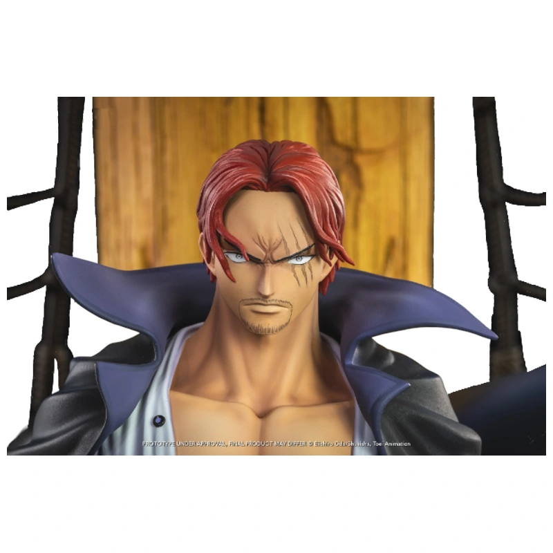 Figurine en résine de Shanks en route pou voir Barbe Blanche - sous licence officielle