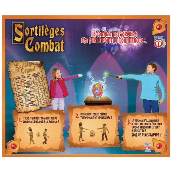 Sortilèges-combat - mémoire et rapidité - dos de la boite