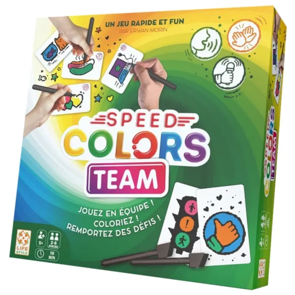 Speed colors team - mémoire et rapidité - boite de jeu