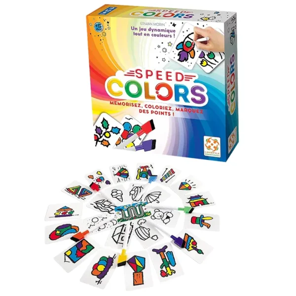 Speed colors - mémoire et rapidité - contenu de la boite
