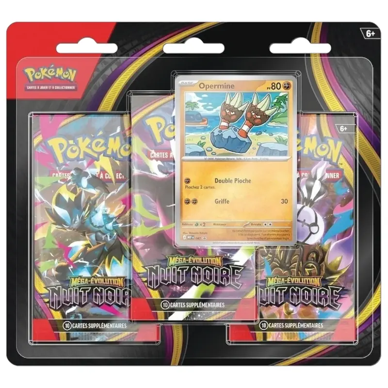 Tripack ME05 : nuit noire Pokémon - le jeu de cartes à collectionner