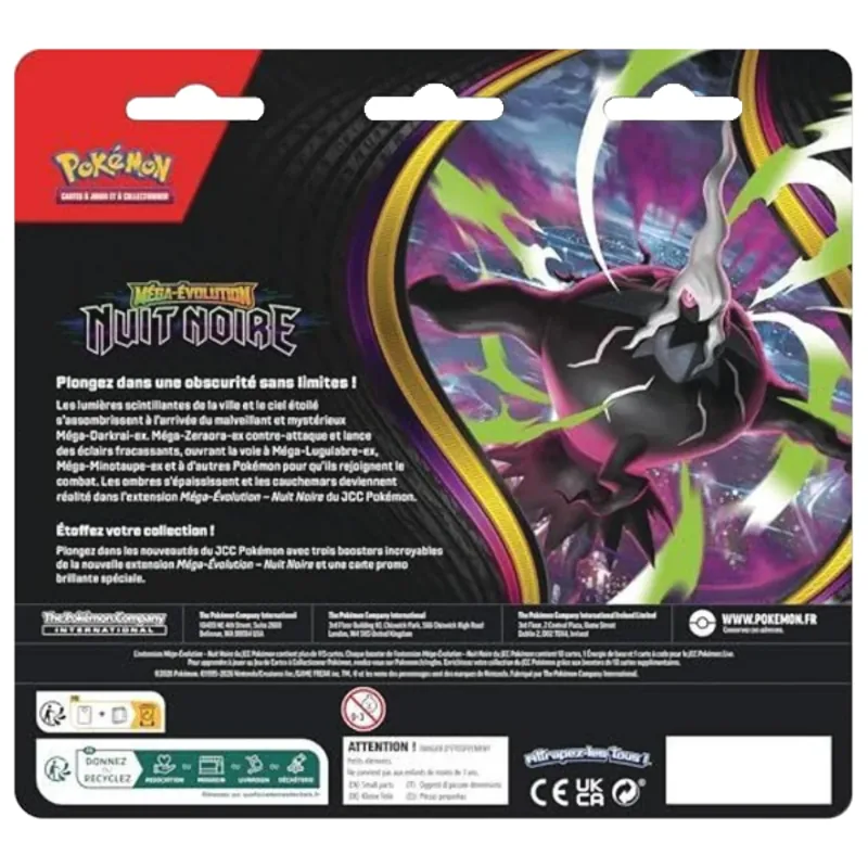 Tripack ME05 : nuit noire Pokémon - le jeu de cartes à collectionner